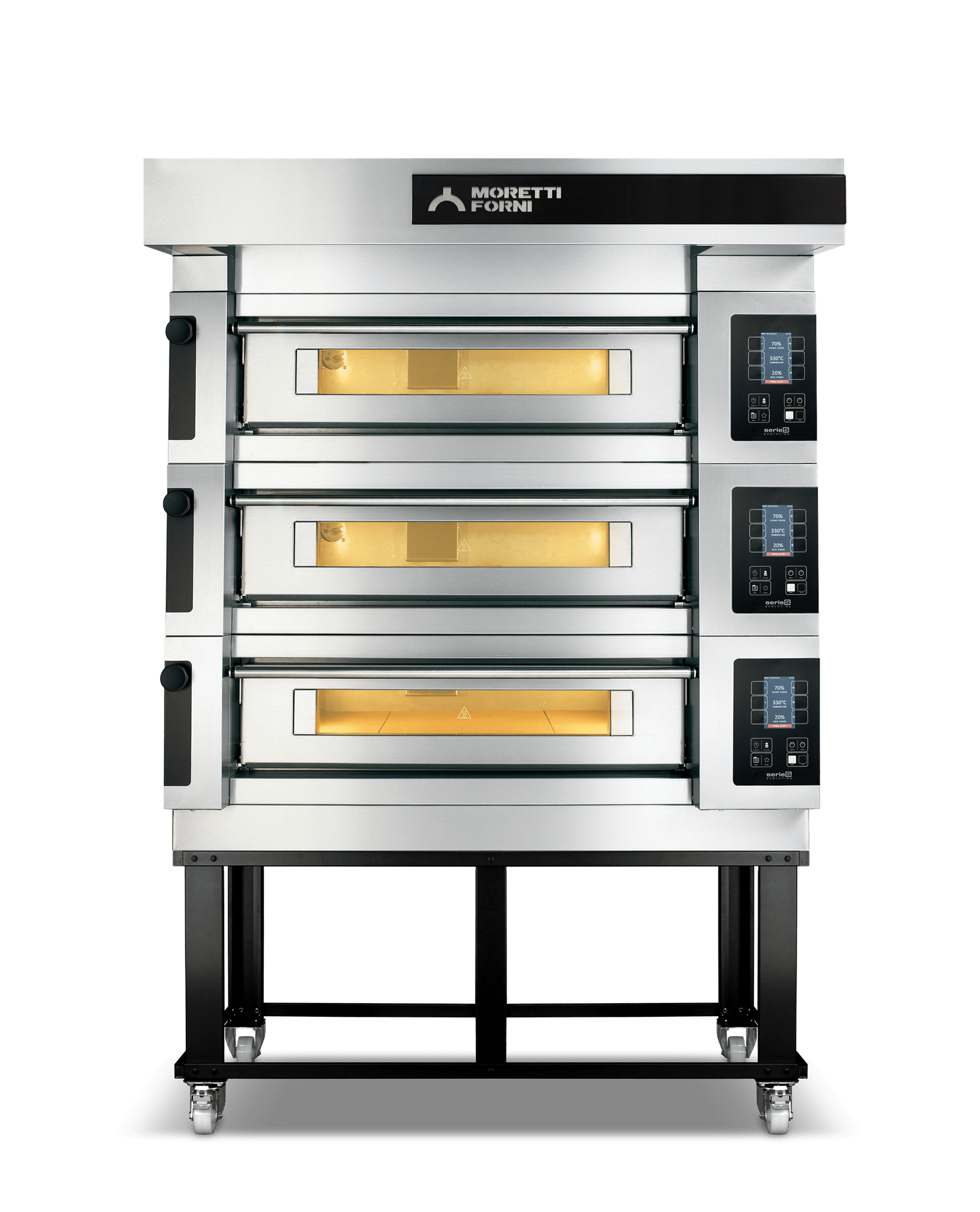 MORETTI FORNI SERİ S 105E MODÜLER ELEKTRİKLİ ALT STANDLI KATLI PİZZA FIRINI 3x15 CM resmi